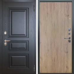 Входная дверь Аргус ЛЮКС 3К Скиф Горький Шоколад + Элегант Рустик соломенный