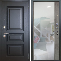 Входная дверь Аргус ЛЮКС 3К Скиф Горький Шоколад + Магнум Светлый бетон