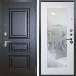 Входная дверь Аргус ЛЮКС 3К Скиф Горький Шоколад + Милли Роял вуд белый