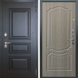 Входная дверь Аргус ЛЮКС 3К Скиф Горький Шоколад + Мишель Ларче светлый