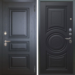 Входная дверь Аргус ЛЮКС 3К Скиф Горький Шоколад + Могадиш Черный софт