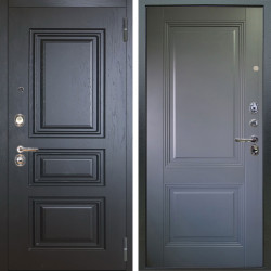 Входная дверь Аргус ЛЮКС 3К Скиф Горький Шоколад + Соло Антрацит софт