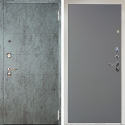 Входная дверь Аргус ЛЮКС 3К Снежно-белый Агат Темный бетон + Элегант Силк маус