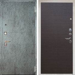 Входная дверь Аргус ЛЮКС 3К Снежно-белый Агат Темный бетон + Элегант Венге горизонт