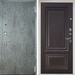 Входная дверь Аргус ЛЮКС 3К Снежно-белый Агат Темный бетон + Элион Горький шоколад