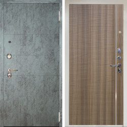 Входная дверь Аргус ЛЮКС 3К Снежно-белый Агат Темный бетон + Гауда Керамика