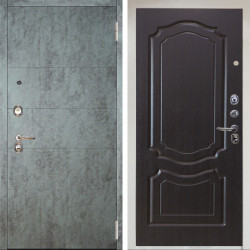 Входная дверь Аргус ЛЮКС 3К Снежно-белый Агат Темный бетон + Мишель Венге