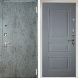 Входная дверь Аргус ЛЮКС 3К Снежно-белый Агат Темный бетон + Скиф Силк маус