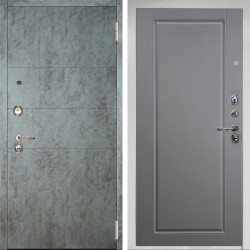 Входная дверь Аргус ЛЮКС 3К Снежно-белый Агат Темный бетон + Тревор силк маус