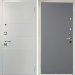 Входная дверь Аргус ЛЮКС 3К Снежно-белый Агат Вельвет белый горизонт + Элегант Силк маус