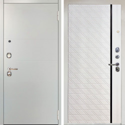 Входная дверь Аргус ЛЮКС 3К Снежно-белый Агат Вельвет белый горизонт + Тори Софт милк