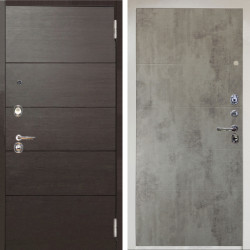 Входная дверь Аргус ЛЮКС 3К Снежно-белый Агат венге горизонт + Агат Светлый бетон