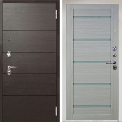 Входная дверь Аргус ЛЮКС 3К Снежно-белый Агат венге горизонт + Александра Белая лиственница