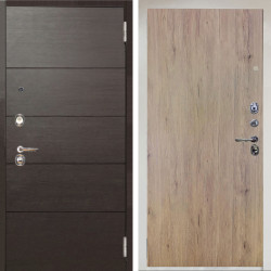 Входная дверь Аргус ЛЮКС 3К Снежно-белый Агат венге горизонт + Элегант Рустик соломенный