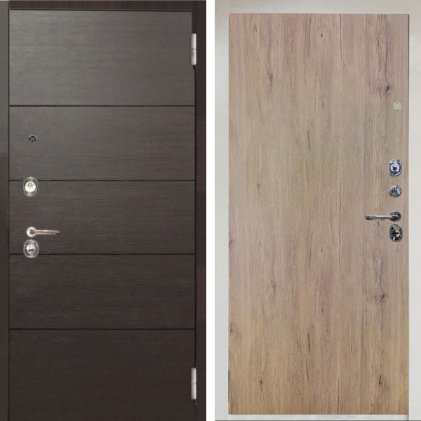 Входная дверь Аргус ЛЮКС 3К Снежно-белый Агат венге горизонт + Элегант Рустик соломенный