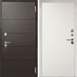 Входная дверь Аргус ЛЮКС 3К Снежно-белый Агат венге горизонт + Элегант Софт милк