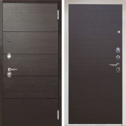 Входная дверь Аргус ЛЮКС 3К Снежно-белый Агат венге горизонт + Элегант Венге горизонт