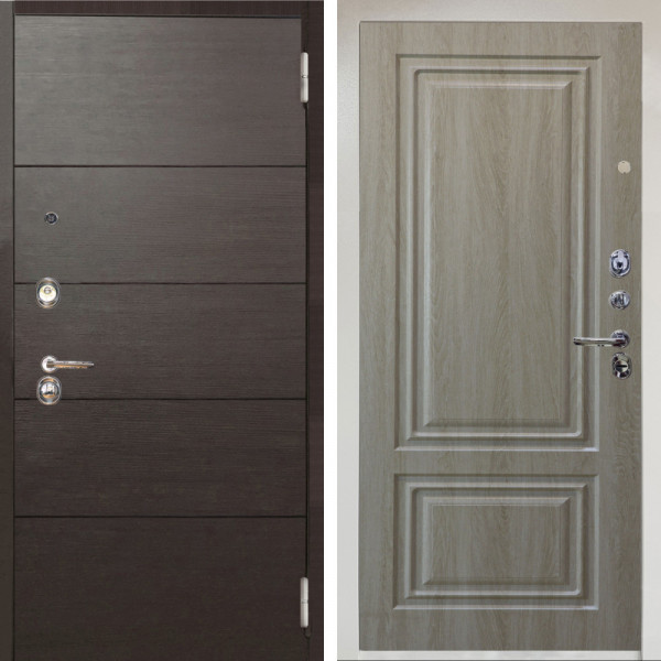 Входная дверь Аргус ЛЮКС 3К Снежно-белый Агат венге горизонт + Элион Дуб филадельфия крем