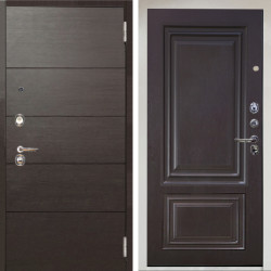 Входная дверь Аргус ЛЮКС 3К Снежно-белый Агат венге горизонт + Элион Горький шоколад