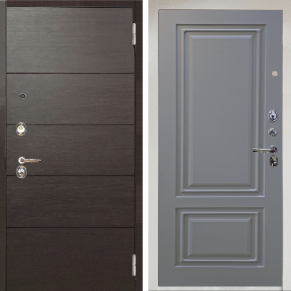 Входная дверь Аргус ЛЮКС 3К Снежно-белый Агат венге горизонт + Элион Силк маус