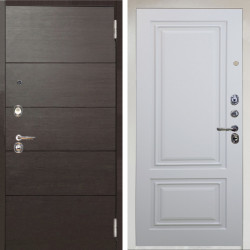Входная дверь Аргус ЛЮКС 3К Снежно-белый Агат венге горизонт + Элион Софт милк