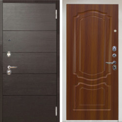 Входная дверь Аргус ЛЮКС 3К Снежно-белый Агат венге горизонт + Мишель Дуб рустикальный