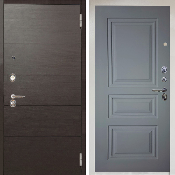 Входная дверь Аргус ЛЮКС 3К Снежно-белый Агат венге горизонт + Скиф Силк маус