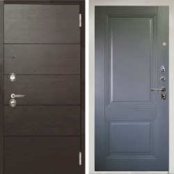 Входная дверь Аргус ЛЮКС 3К Снежно-белый Агат венге горизонт + Соло Антрацит софт