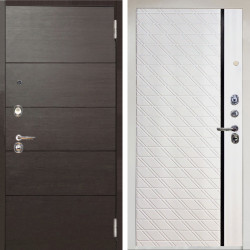 Входная дверь Аргус ЛЮКС 3К Снежно-белый Агат венге горизонт + Тори Софт милк