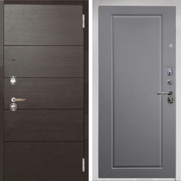 Входная дверь Аргус ЛЮКС 3К Снежно-белый Агат венге горизонт + Тревор силк маус