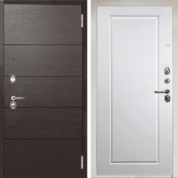 Входная дверь Аргус ЛЮКС 3К Снежно-белый Агат венге горизонт + Тревор Софт милк