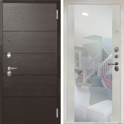 Входная дверь Аргус ЛЮКС 3К Снежно-белый Агат венге горизонт + Вояж Белое дерево