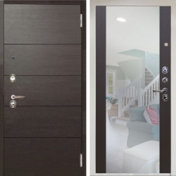 Входная дверь Аргус ЛЮКС 3К Снежно-белый Агат венге горизонт + Вояж Венге