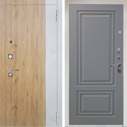 Входная дверь Аргус ЛЮКС 3К Снежно-белый Эксперт Рустик соломенный вставка бетон урбан милк + Элион Силк маус