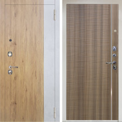 Входная дверь Аргус ЛЮКС 3К Снежно-белый Эксперт Рустик соломенный вставка бетон урбан милк + Гауда Керамика