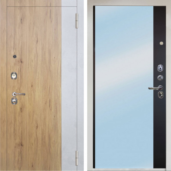 Входная дверь Аргус ЛЮКС 3К Снежно-белый Эксперт Рустик соломенный вставка бетон урбан милк + Магнум Черный софт