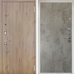 Входная дверь Аргус ЛЮКС 3К Снежно-белый Элегант Рустик соломенный + Агат Светлый бетон