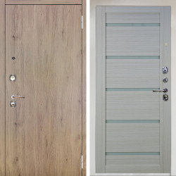 Входная дверь Аргус ЛЮКС 3К Снежно-белый Элегант Рустик соломенный + Александра Белая лиственница