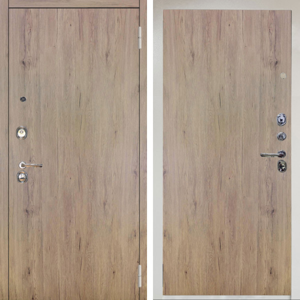 Входная дверь Аргус ЛЮКС 3К Снежно-белый Элегант Рустик соломенный + Элегант Рустик соломенный