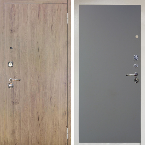 Входная дверь Аргус ЛЮКС 3К Снежно-белый Элегант Рустик соломенный + Элегант Силк маус