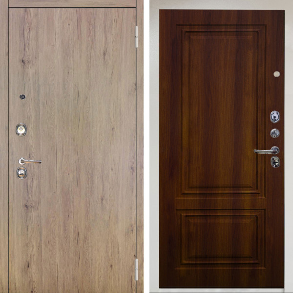 Входная дверь Аргус ЛЮКС 3К Снежно-белый Элегант Рустик соломенный + Элион дуб рустикальный