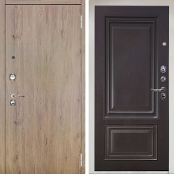 Входная дверь Аргус ЛЮКС 3К Снежно-белый Элегант Рустик соломенный + Элион Горький шоколад