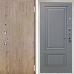 Входная дверь Аргус ЛЮКС 3К Снежно-белый Элегант Рустик соломенный + Элион Силк маус