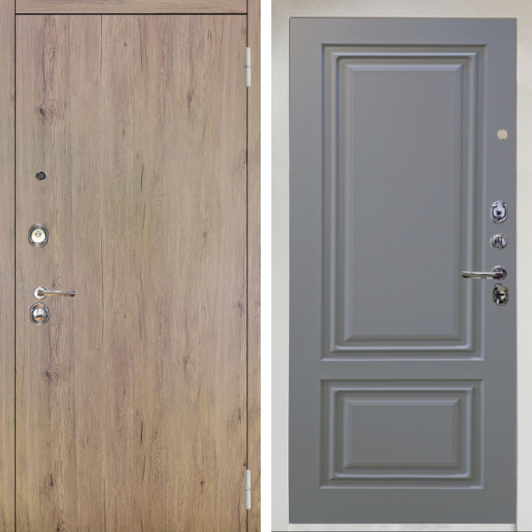 Входная дверь Аргус ЛЮКС 3К Снежно-белый Элегант Рустик соломенный + Элион Силк маус