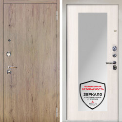 Входная дверь Аргус ЛЮКС 3К Снежно-белый Элегант Рустик соломенный + Милли Ларче светлый