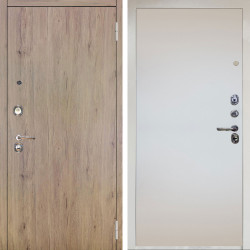 Входная дверь Аргус ЛЮКС 3К Снежно-белый Элегант Рустик соломенный + Под покраску