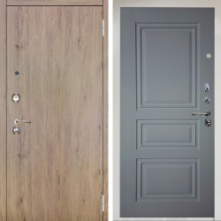 Входная дверь Аргус ЛЮКС 3К Снежно-белый Элегант Рустик соломенный + Скиф Силк маус