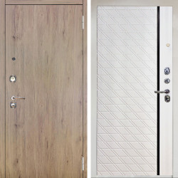 Входная дверь Аргус ЛЮКС 3К Снежно-белый Элегант Рустик соломенный + Тори Софт милк