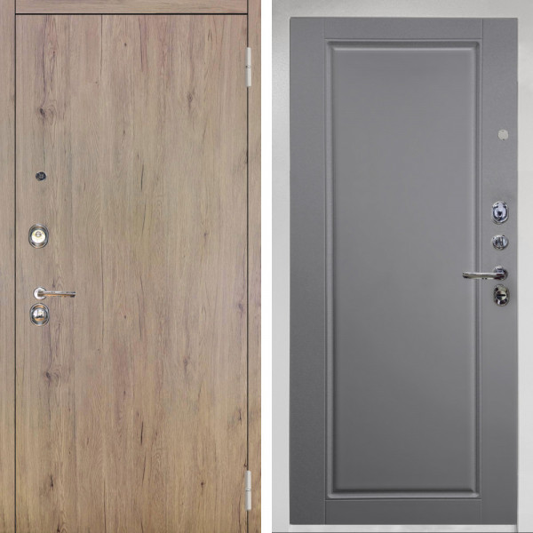 Входная дверь Аргус ЛЮКС 3К Снежно-белый Элегант Рустик соломенный + Тревор силк маус