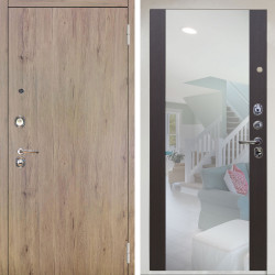 Входная дверь Аргус ЛЮКС 3К Снежно-белый Элегант Рустик соломенный + Вояж Венге